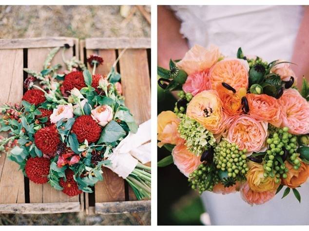 berry wedding bouquets