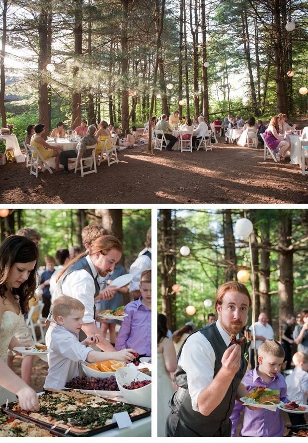 woodland wedding reception