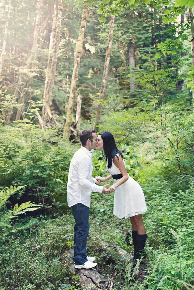 forest wedding engagement