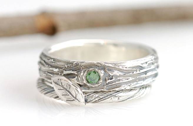 Nature Inspired Wedding Rings by Beth Cyr Jewelry 3