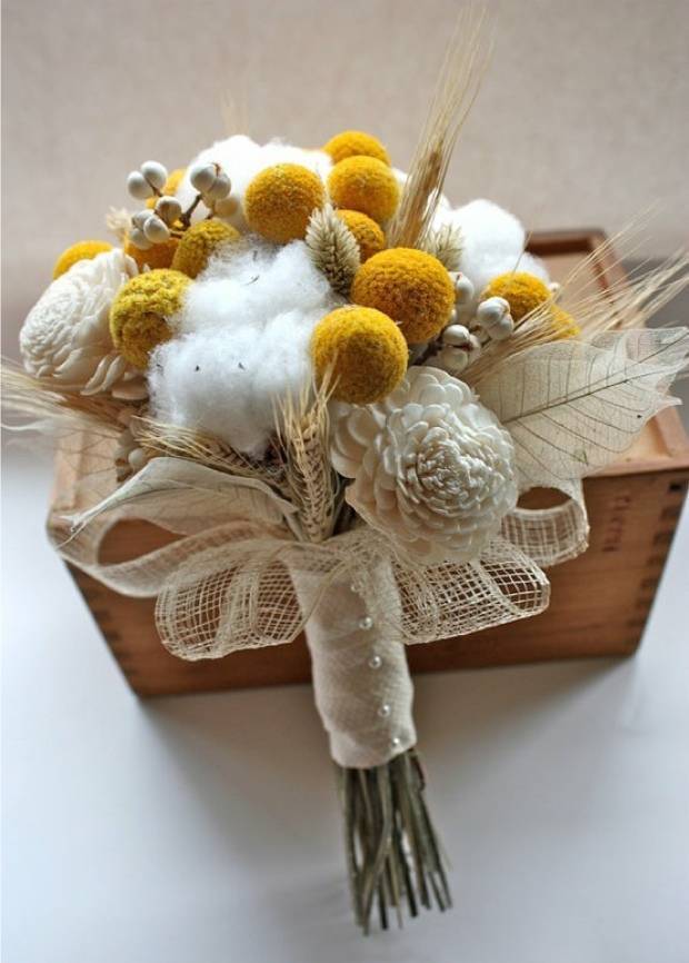 Cotton Wedding Bouquet Inspiration