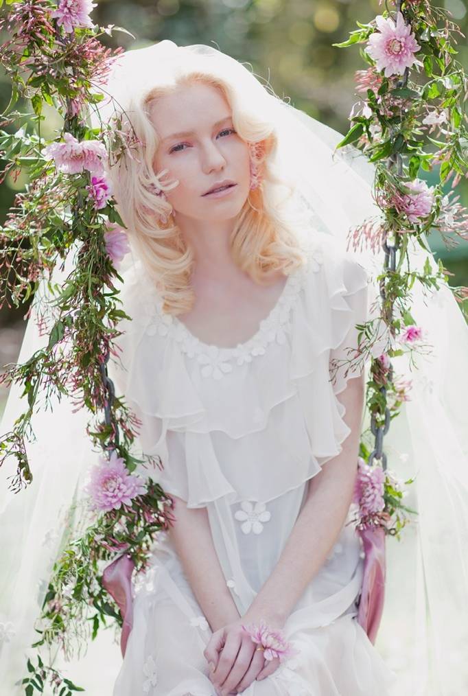 flower inspired wedding dress