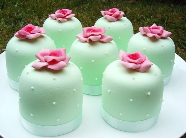 mint green mini cake