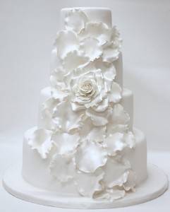 All White Wedding Cakes