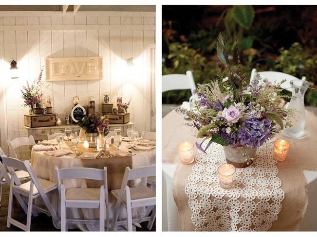 country chic wedding reception