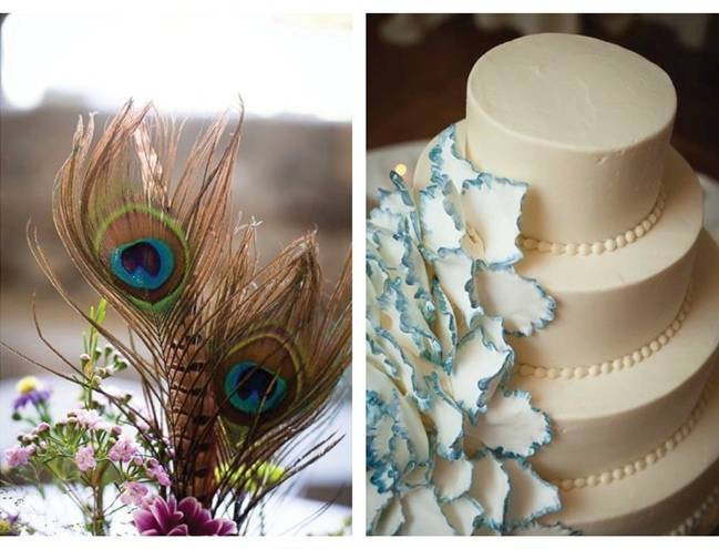 petal wedding cake