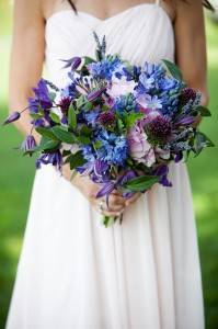 country chic purple wedding bouquet
