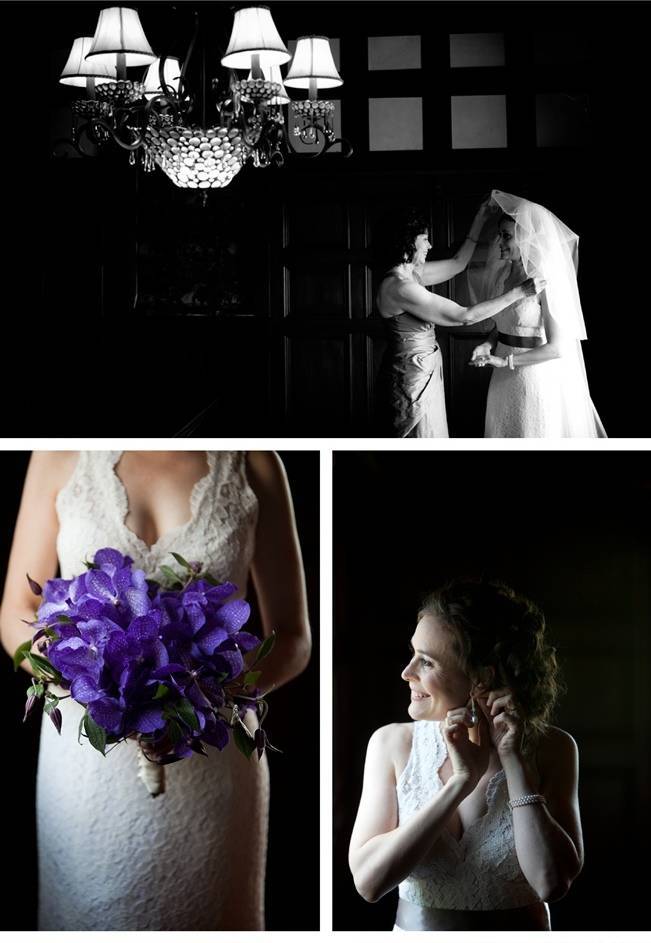 purple orchid wedding bouquet