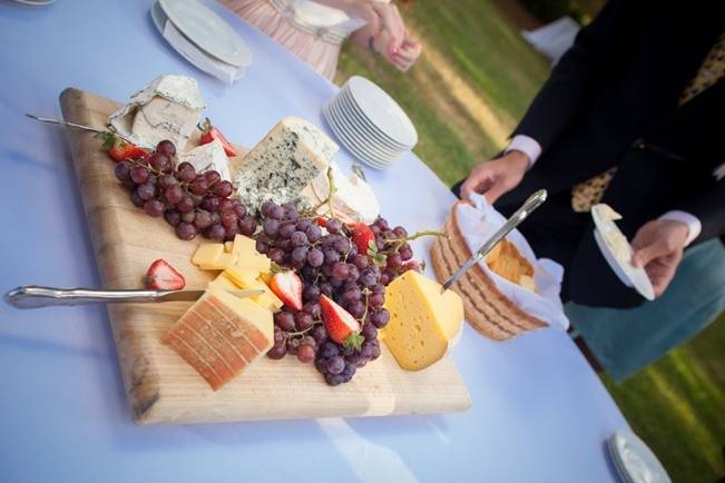 cheese and grapes wedding catering