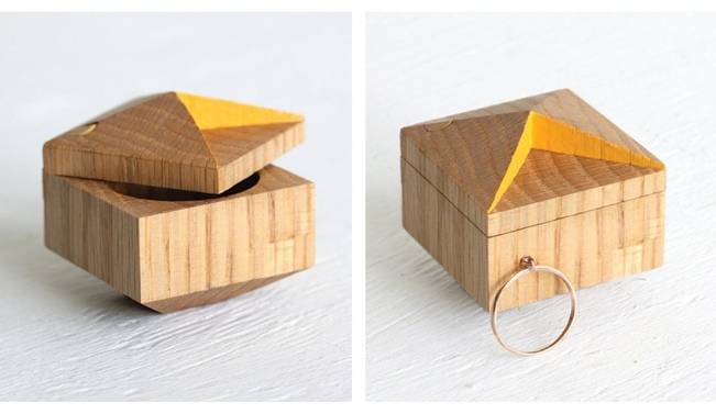 handmade wood engagement ring boxes