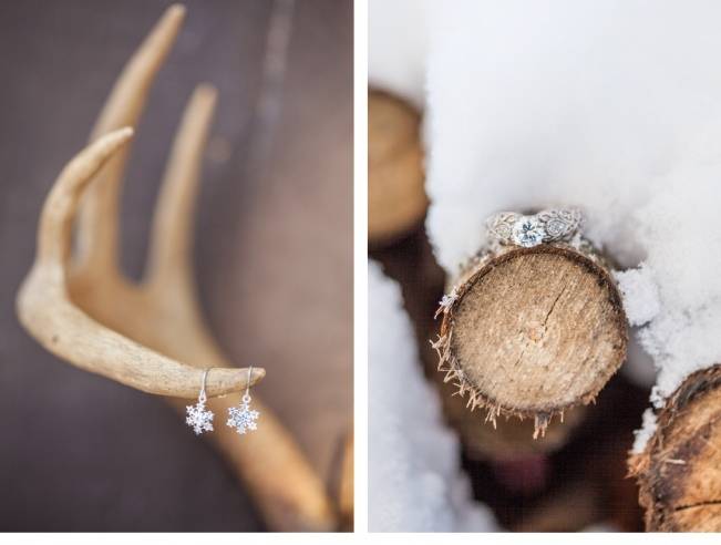 winter wedding snowflake jewelry