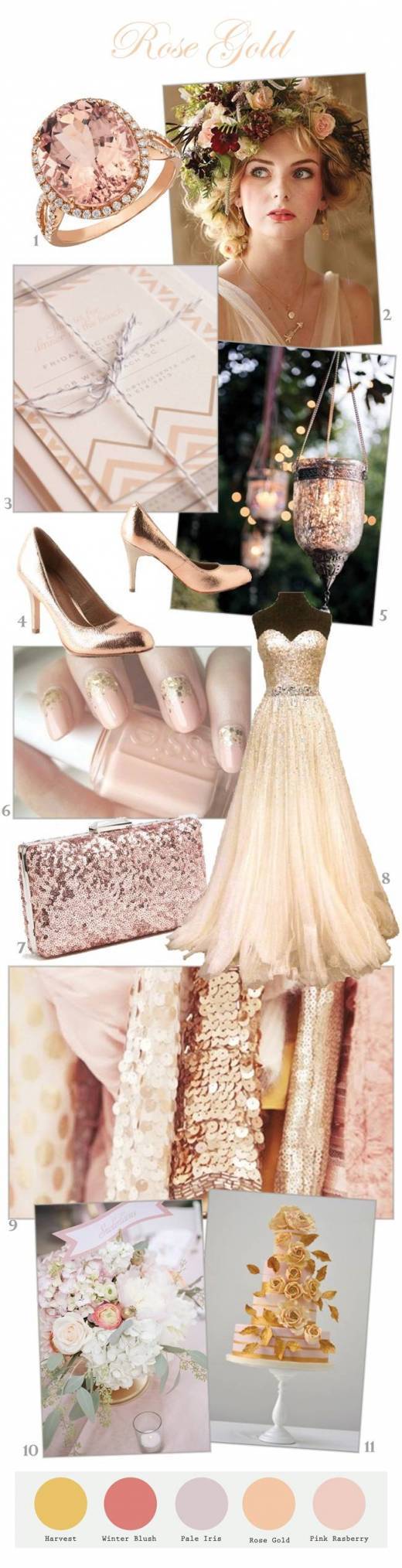rose gold wedding color inspiration