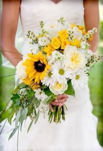sunflower wedding bouquet
