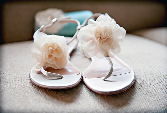 floral bridal sandals