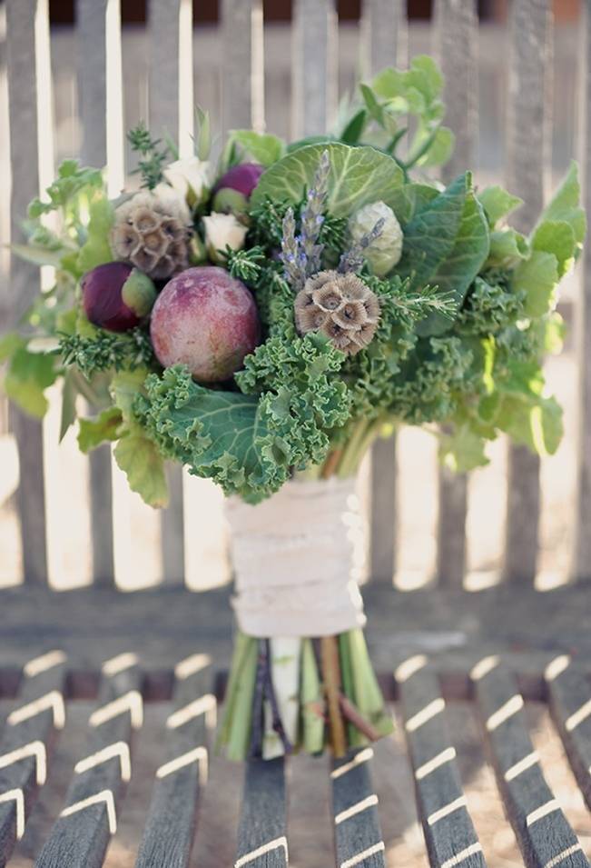 kale and raddish bouquet
