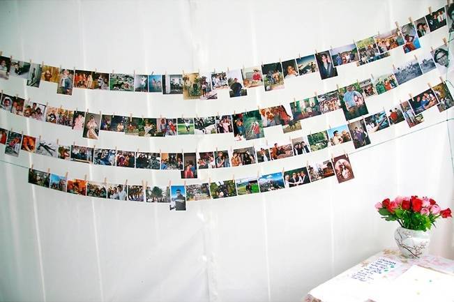 polaroid photo wedding wall