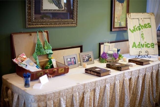 advice table for bride and groom