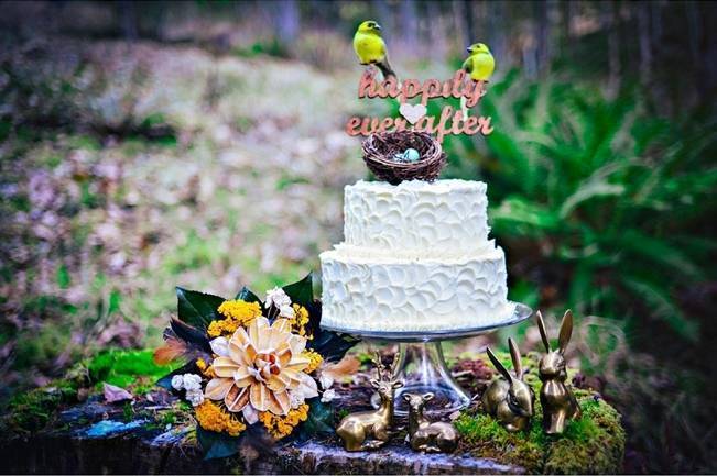 enchanted forest wedding cake