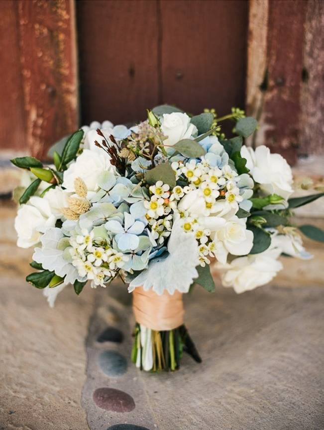 rustic bouquet with waxflower