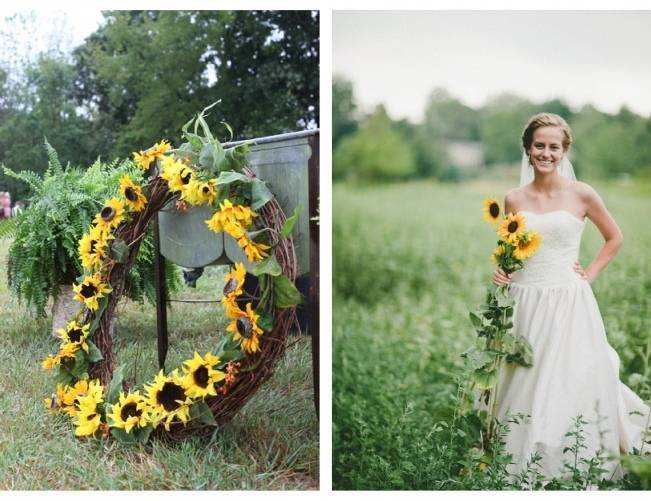 sunflower farm wedding