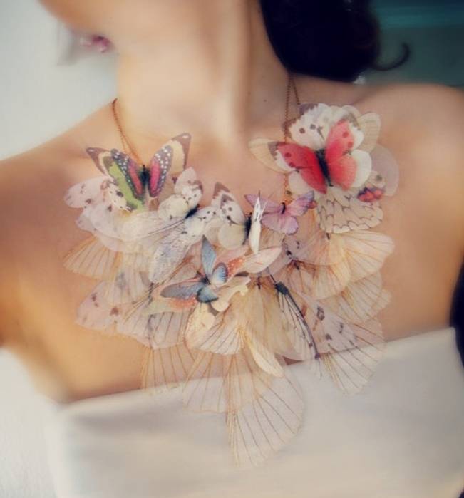 silk butterfly necklace jewelera