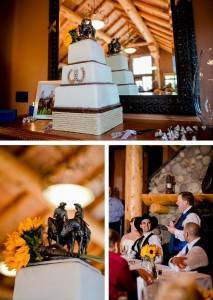 horseshoe wedding cake