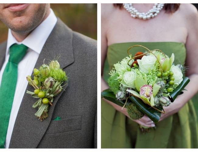 rustic green boutonniere