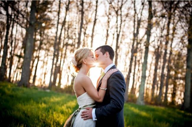 sunlight kiss wedding photograph