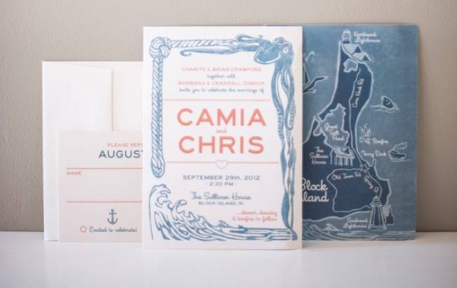 ocean wedding invitations
