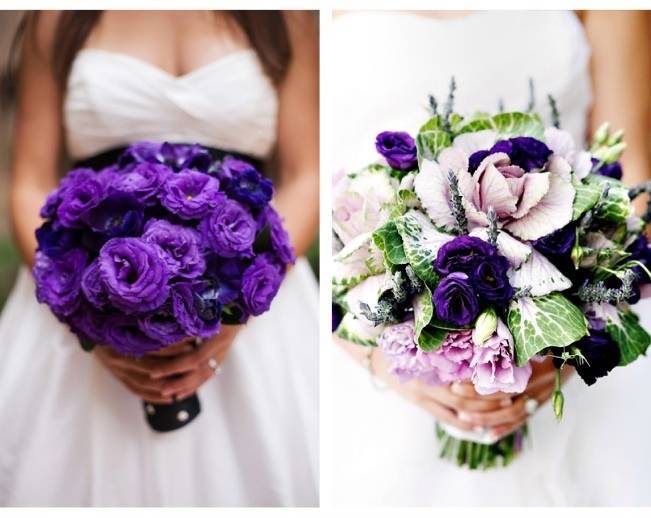 purple lisianthus bouquet