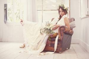 claire pettibone gown and hair crown