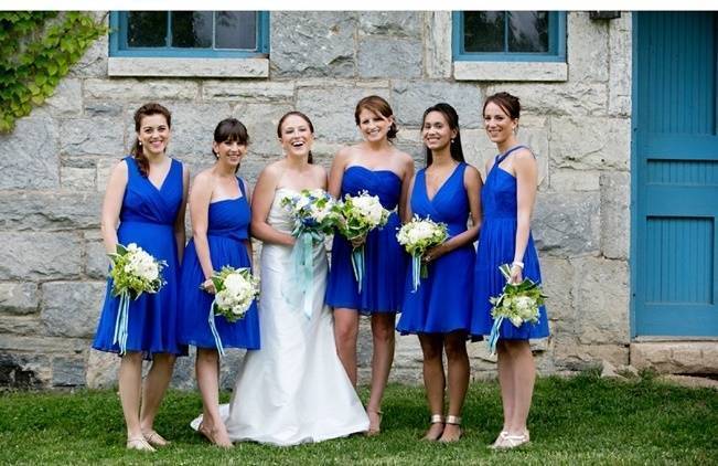 cobalt blue bridesmaids
