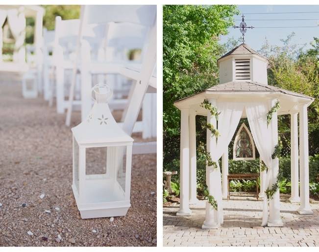 white wedding lantern
