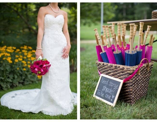navy and pink wedding