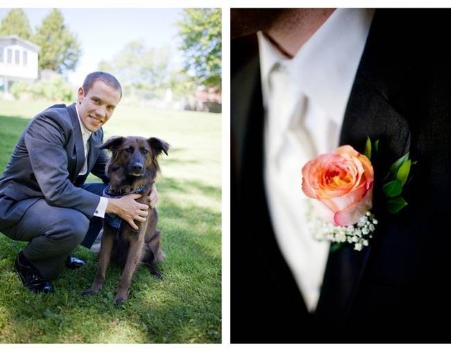 groom with his dog
