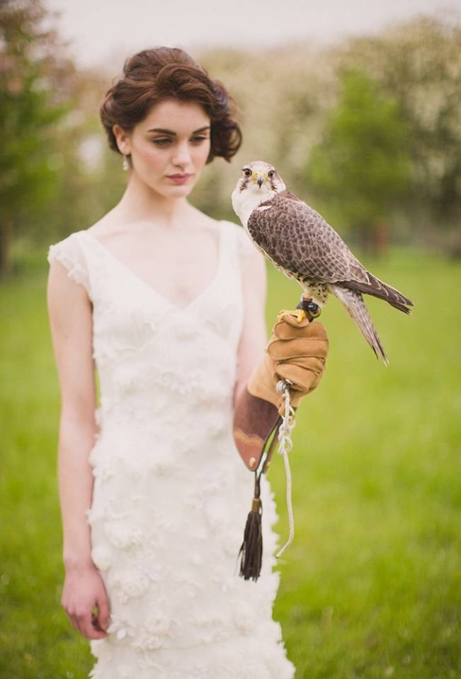 bride holding bird