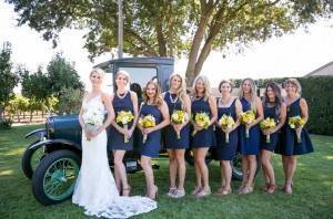 vintage rustic navy blue bridesmaids