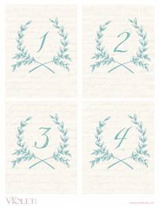 Wheat Wreath Table Numbers: Free Wedding Printable - Sweet Violet Bride