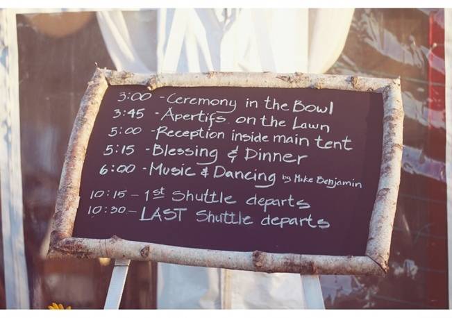 birch wedding chalkboard sign