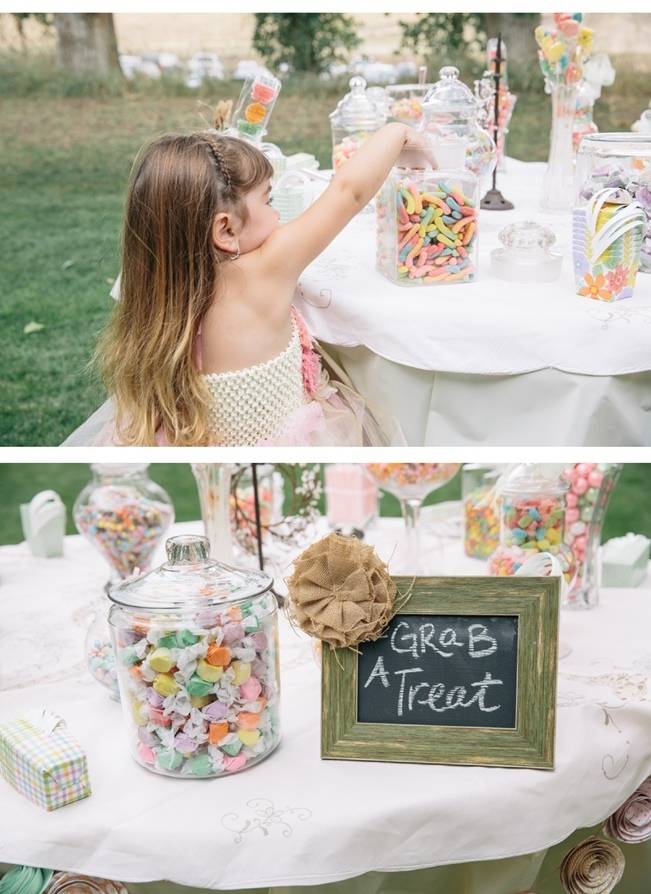 candy table at wedding