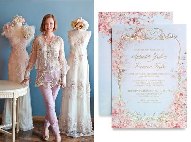 Claire Pettibone Wedding Stationery - Earthly Paradise