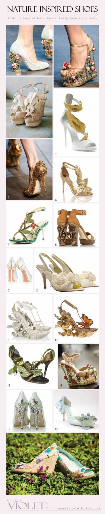 17 Wedding-Worthy Nature Inspired Shoes