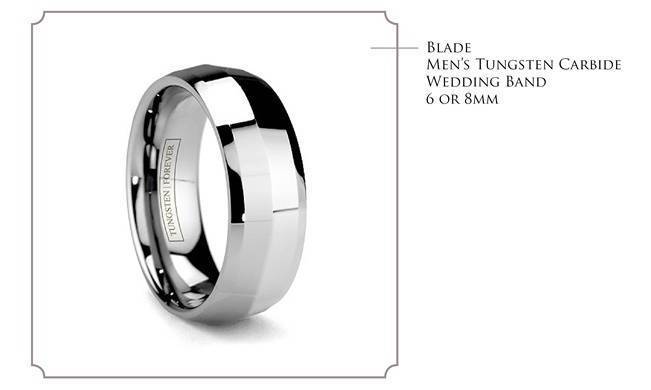 Blade - simple tungsten carbide wedding band