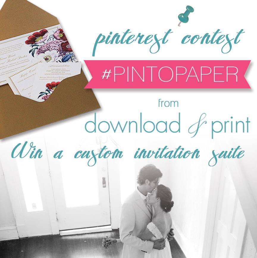 Win a Custom Wedding Invitation Suite! Pin to Win!