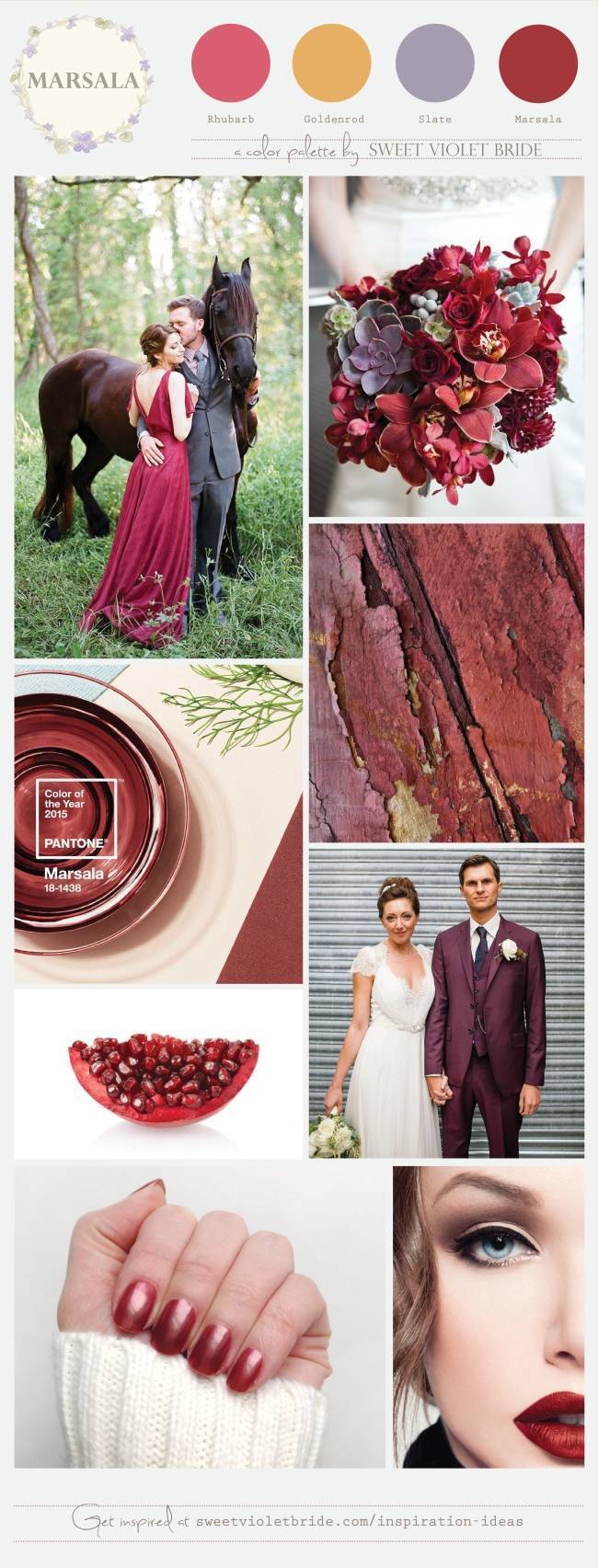 Wedding Color Palette: Marsala {Pantone Color of 2015}