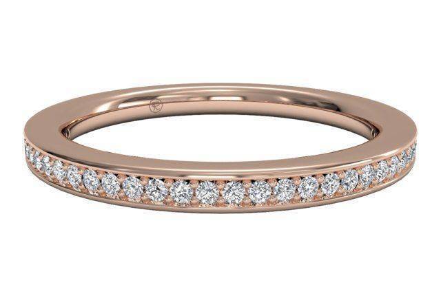 Women’s Micropavé Diamond Eternity Wedding Band – in Rose Gold (0.24 CTW)