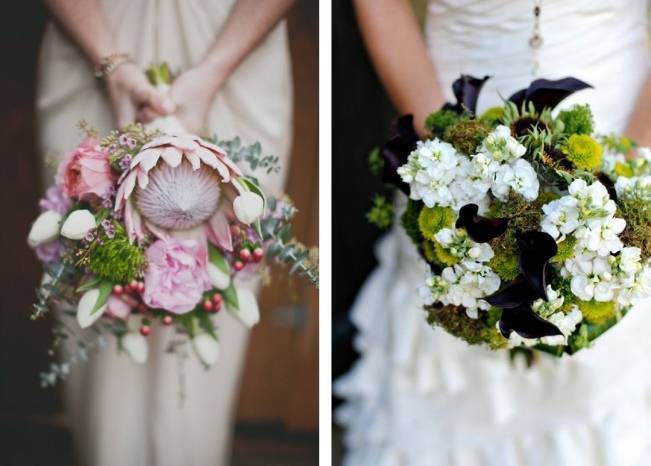 Whimsical Moss Wedding Bouquet Ideas 8