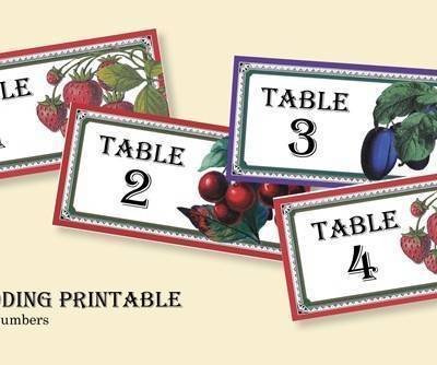 Jam Label Table Numbers: Free Wedding Printable