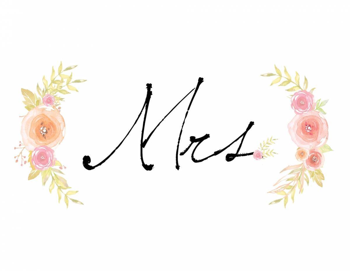 Floral Wedding Sign Sets – Free Printable – Mrs