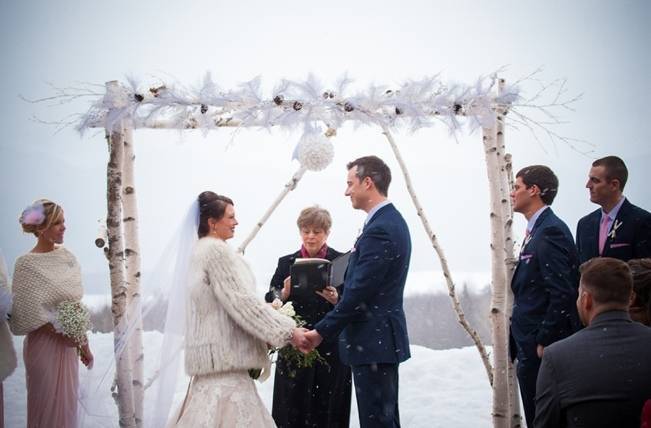 Snowy Winter Wedding in Vermont {Kathleen Landwehrle Photography} 14